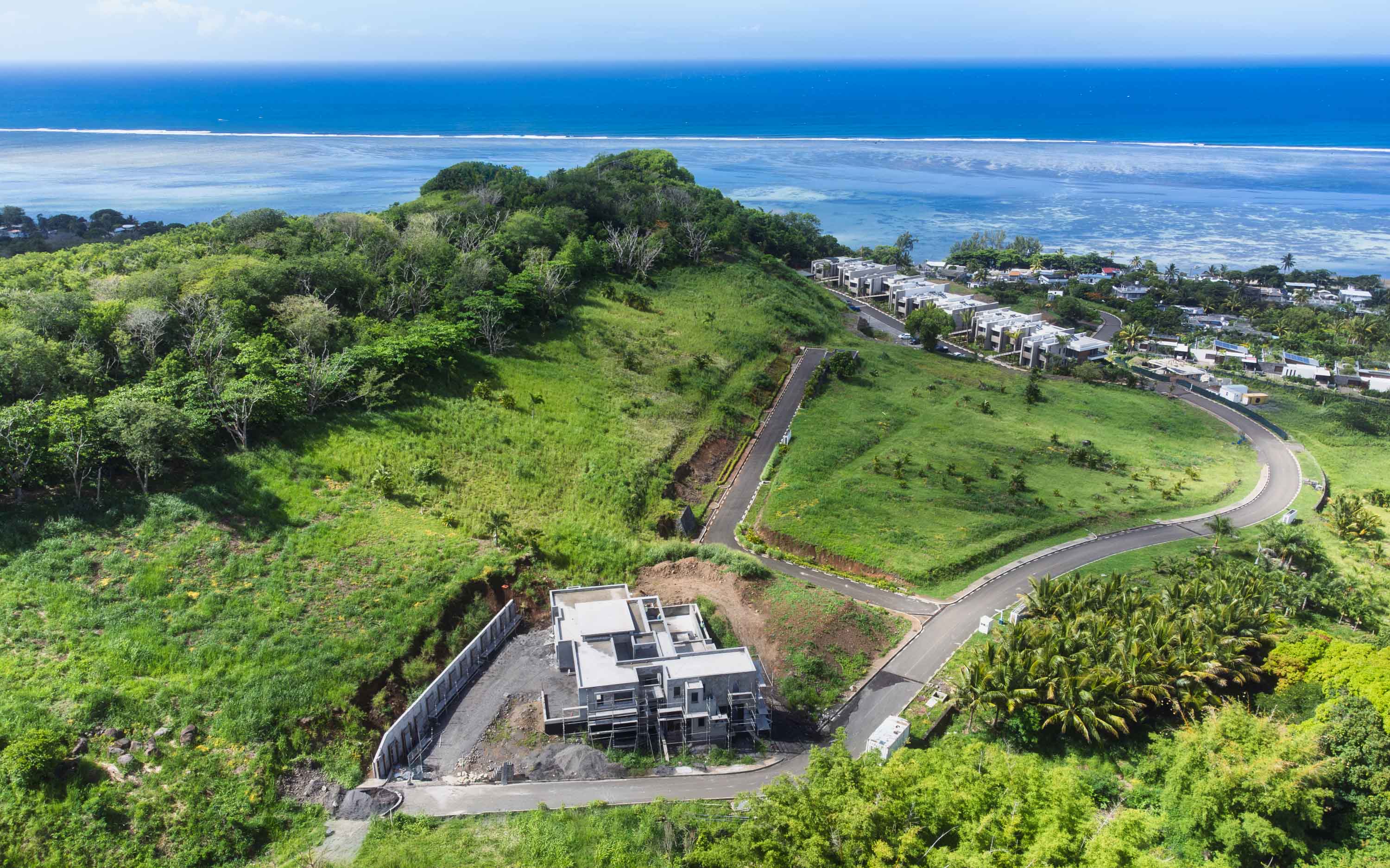 terrain vue mer ile maurice