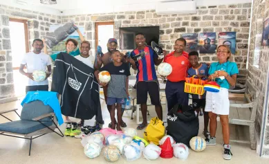 Remise du matériel de Football