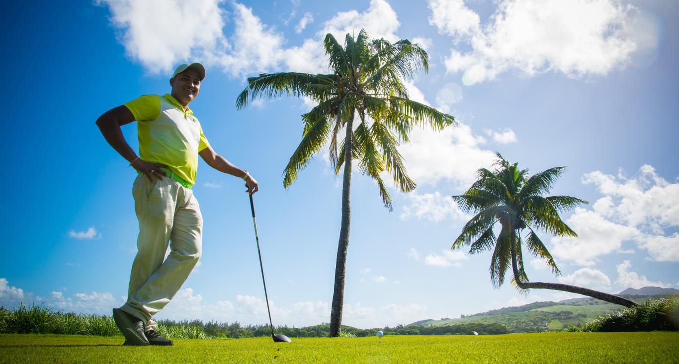 joueur golf ile maurice