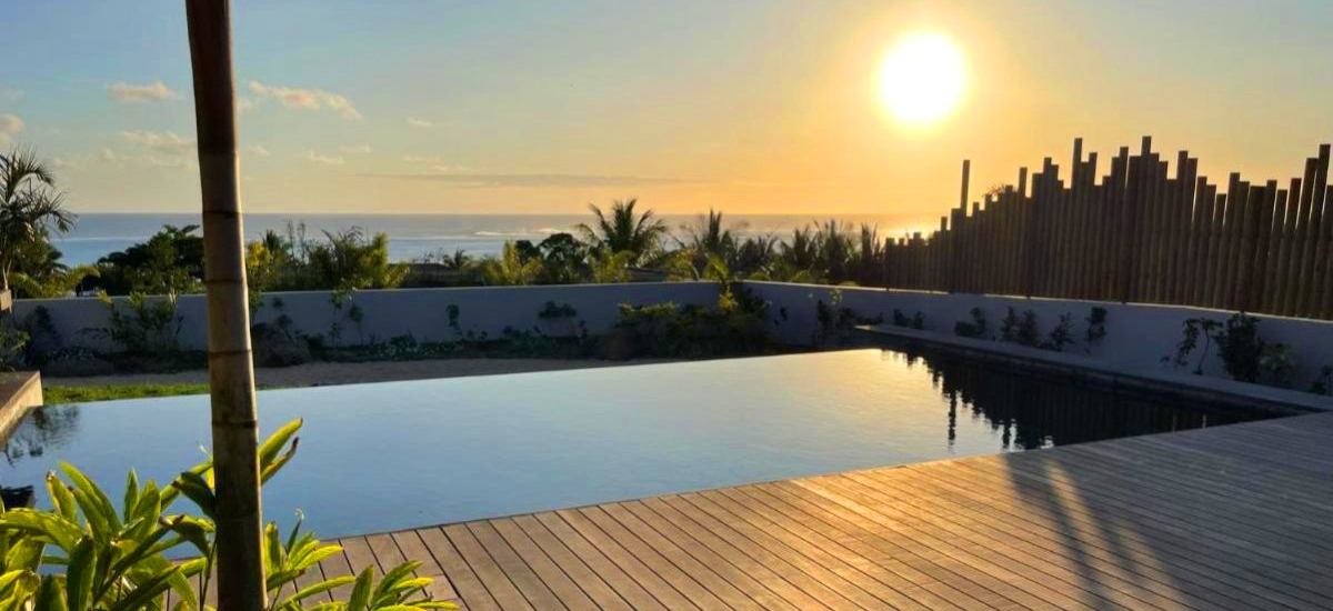 Villa à louer à l’Île Maurice - coucher de soleil à la Villa des Sens