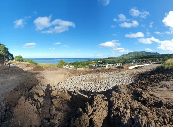 Anbalaba - compacting the ground before the foundations