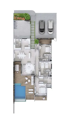 Rez-de-chaussée sans jardin