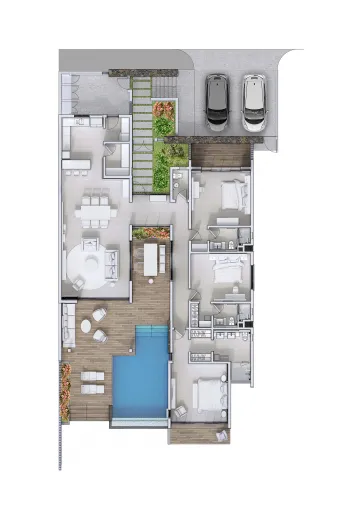 Rez-de-chaussée sans jardin