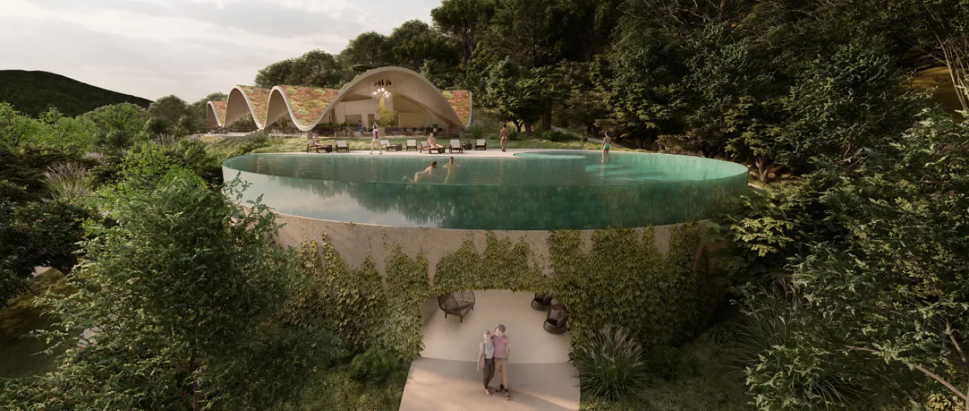 Le spa de luxe sous la piscine