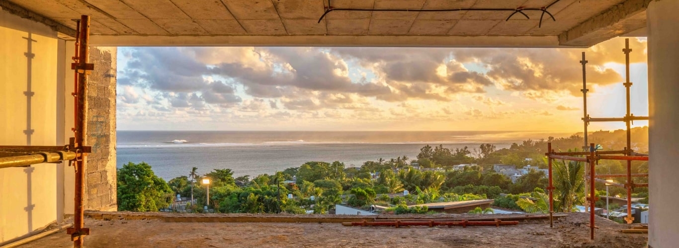 sunset mauritius construction site flats domaine anbalaba