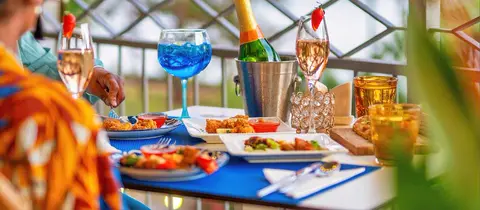 Cocktails and tapas on the terrace